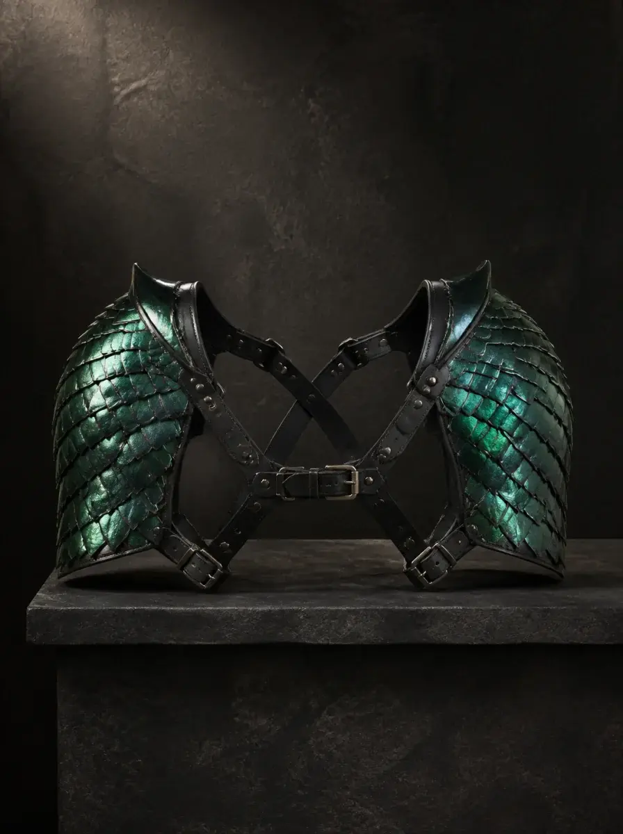 Dragon-scale shoulder armour