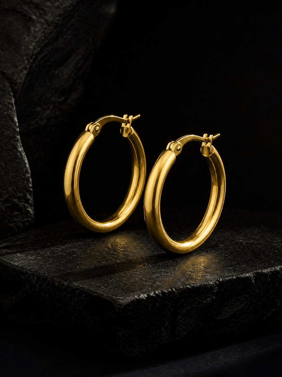 Gold hoop earrings