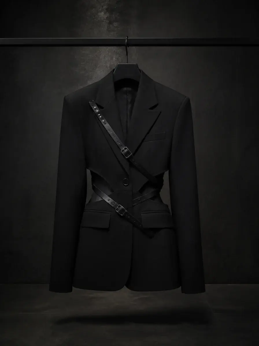 Harness cut-out blazer