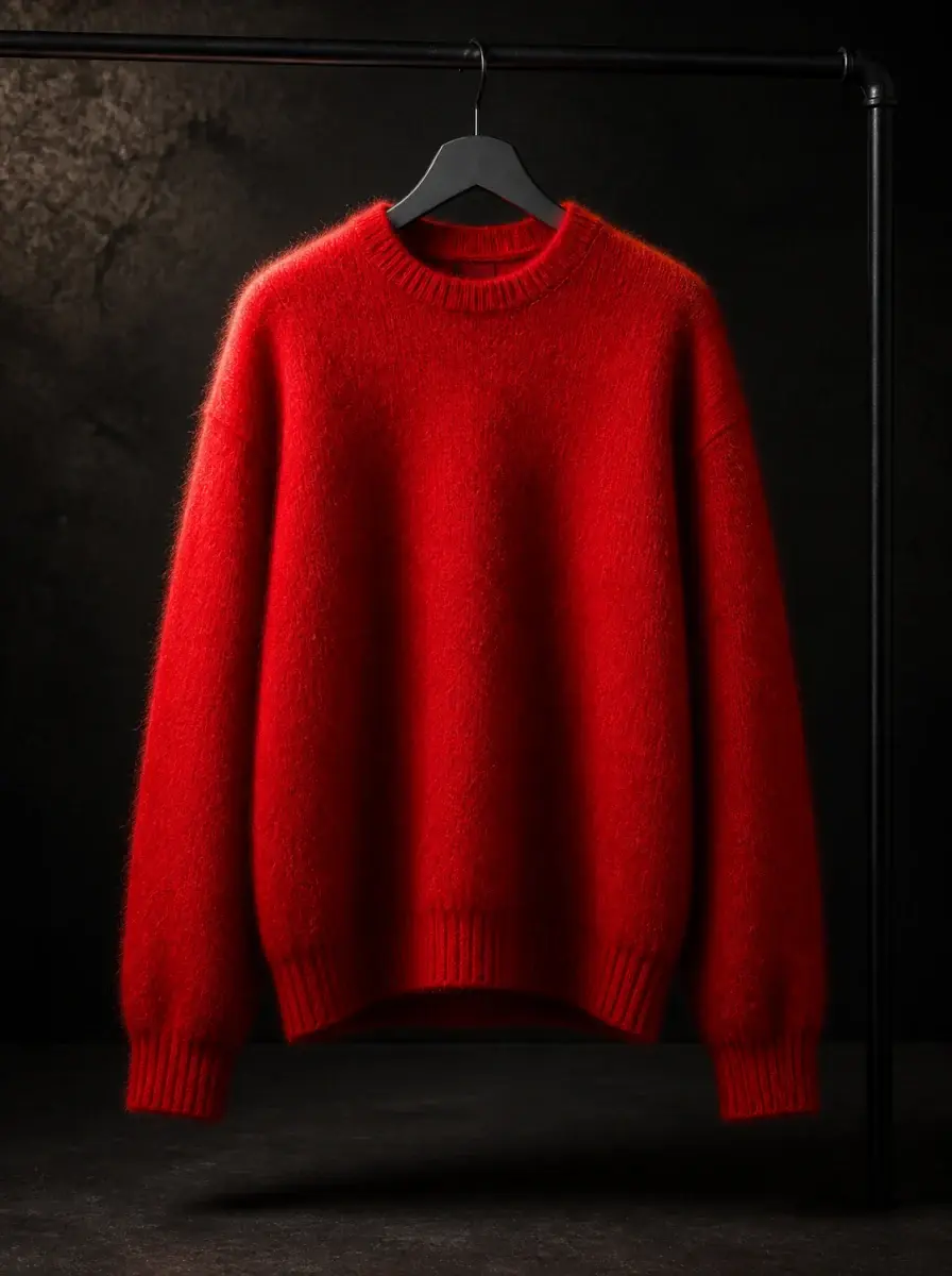 Red mohair jumper